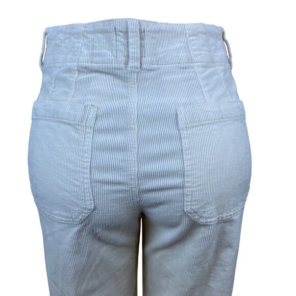 Maeve High-Rise Corduroy Wide-Leg Womens Pants Cream Size 29 - Picture 6 of 9